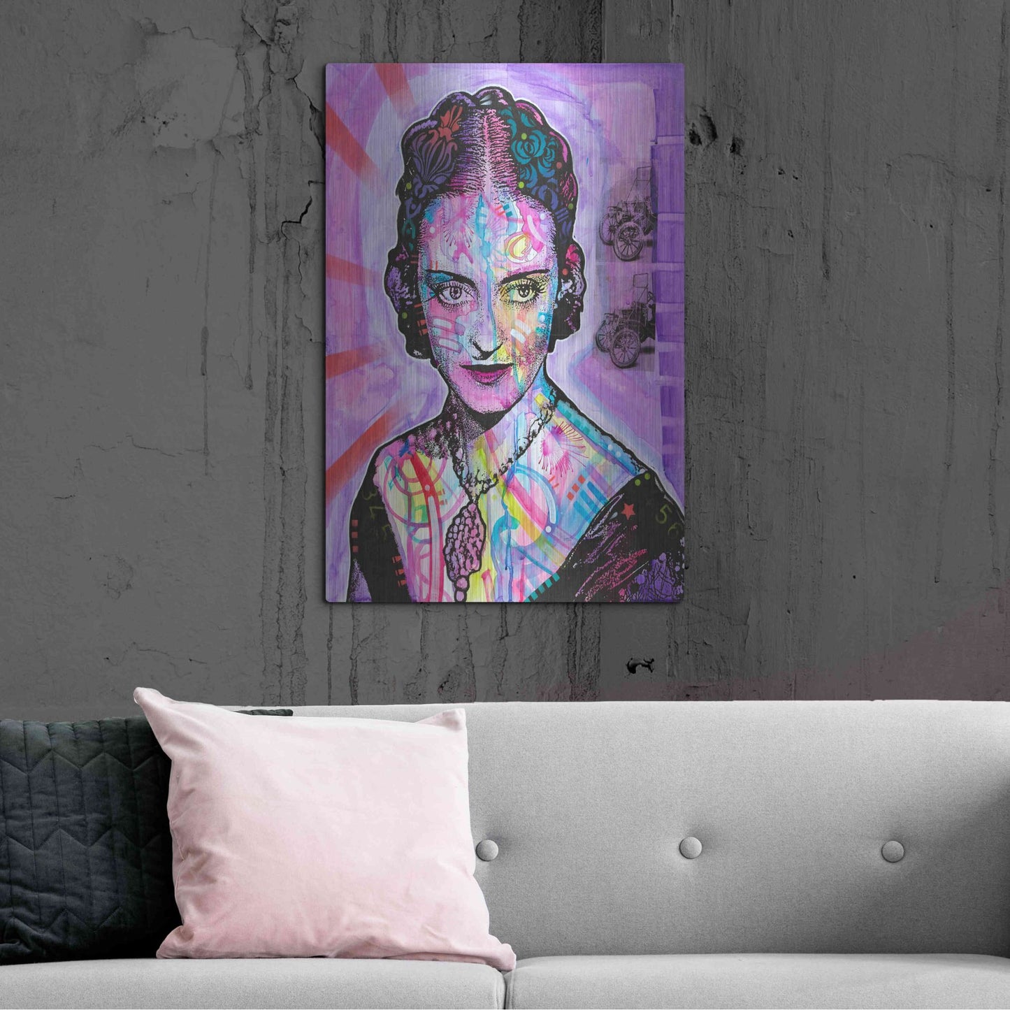 Luxe Metal Art 'Bette Davis' by Dean Russo, Metal Wall Art,24x36