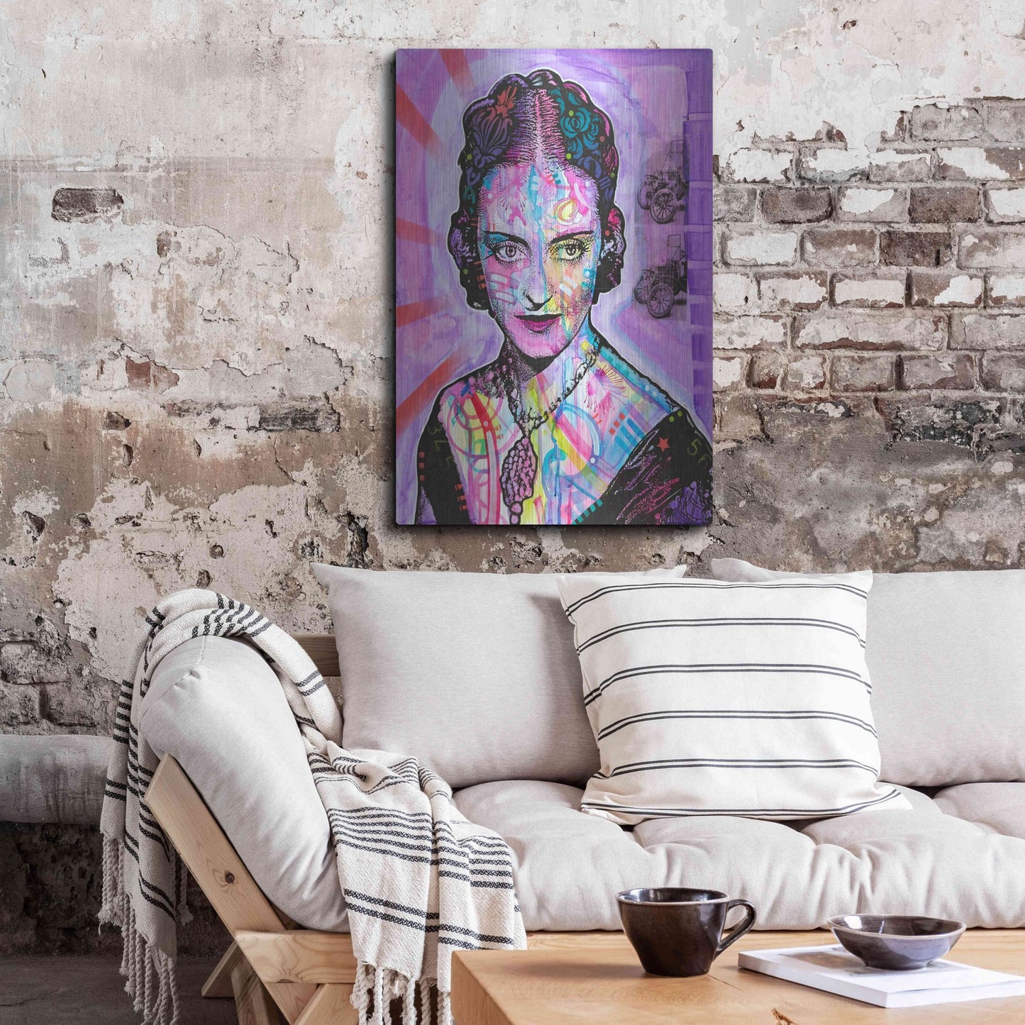 Luxe Metal Art 'Bette Davis' by Dean Russo, Metal Wall Art,24x36