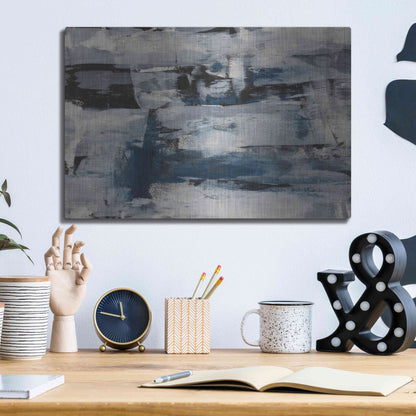 Luxe Metal Art 'Midnight Ice' Metal Wall Art,16x12