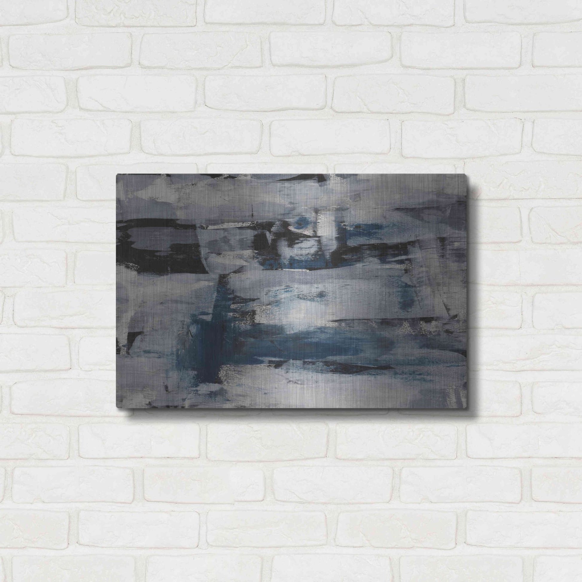 Luxe Metal Art 'Midnight Ice' Metal Wall Art,24x16