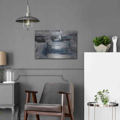 Luxe Metal Art 'Midnight Ice' Metal Wall Art,24x16