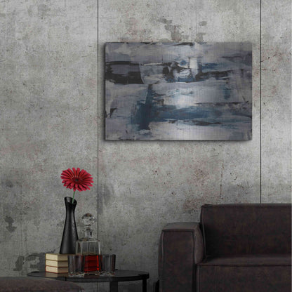 Luxe Metal Art 'Midnight Ice' Metal Wall Art,36x24