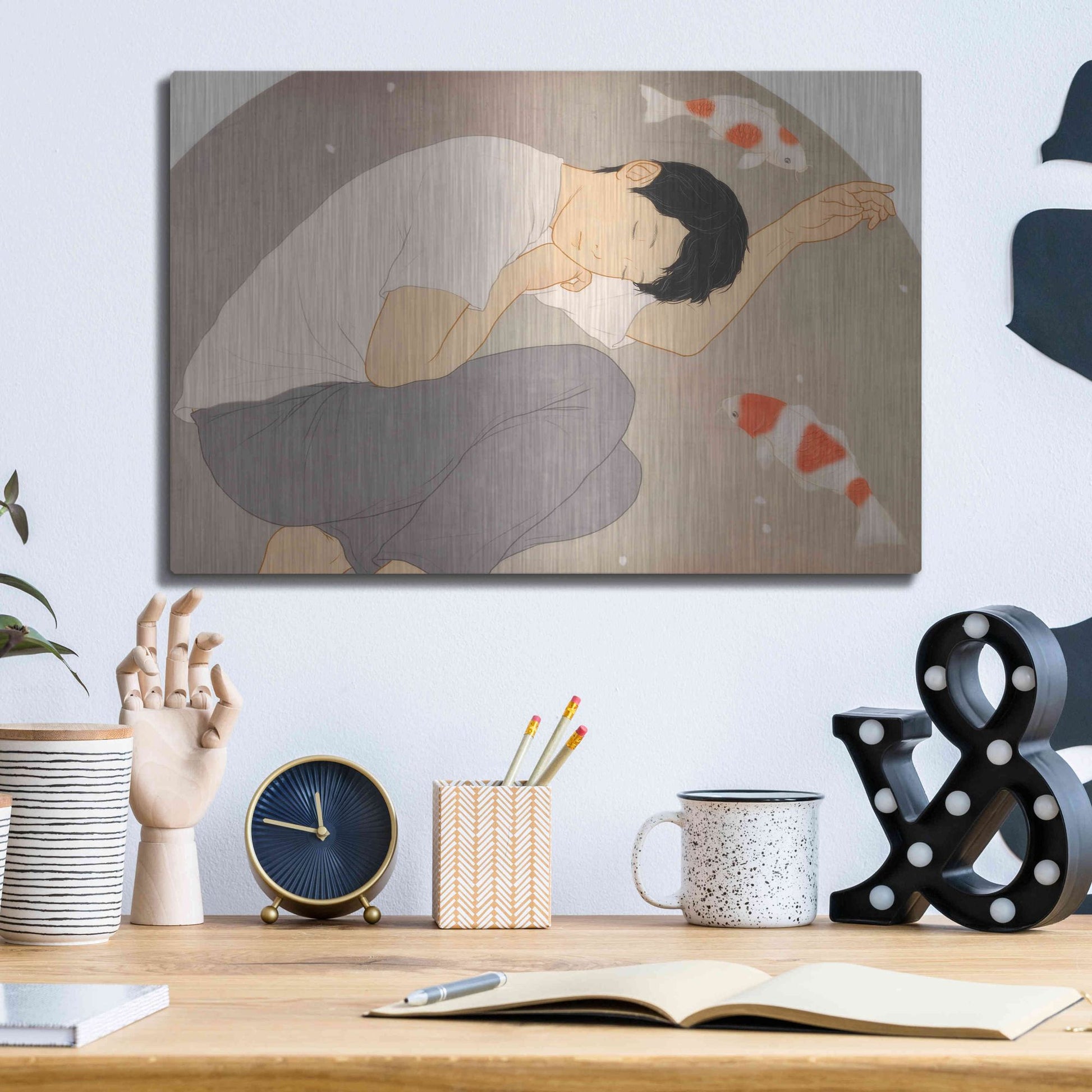 Luxe Metal Art 'Dream' by Sai Tamiya, Metal Wall Art,16x12