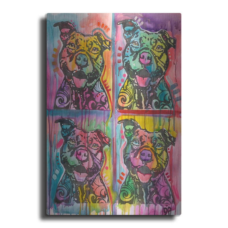 '4 Happy Pitties' by Dean Russo – Metal Wall Art
