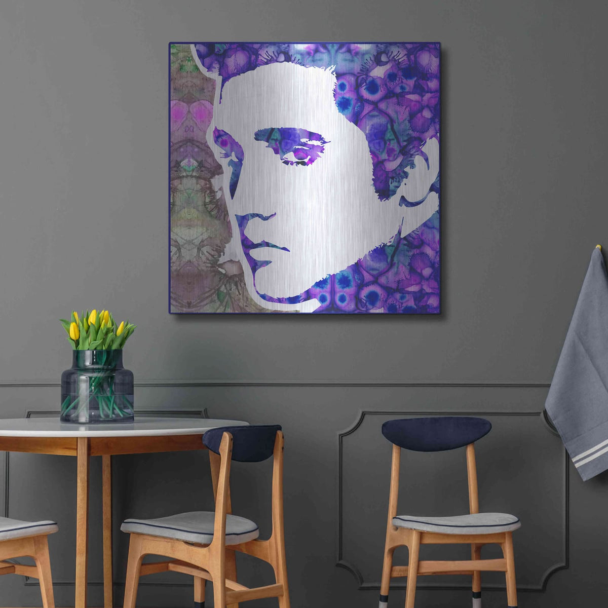 'Elvis 6' by Dean Russo – Metal Wall Art, 36x36 room view