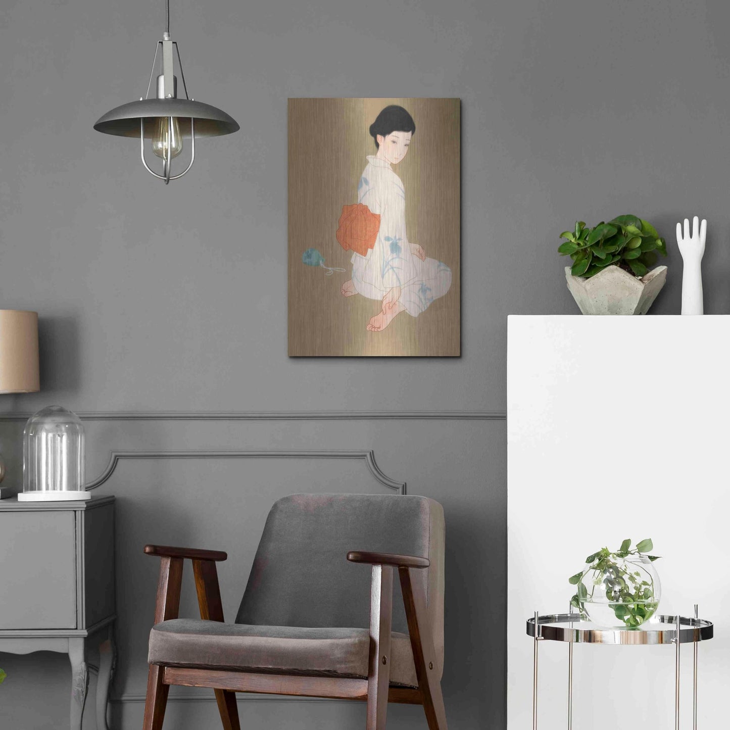 Luxe Metal Art 'After The Summer Festival' by Sai Tamiya, Metal Wall Art,16x24