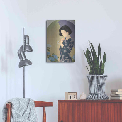 Luxe Metal Art 'Ajisai' by Sai Tamiya, Metal Wall Art,16x24