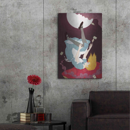 Luxe Metal Art 'Alice in Wonderland' by Sai Tamiya, Metal Wall Art,24x36