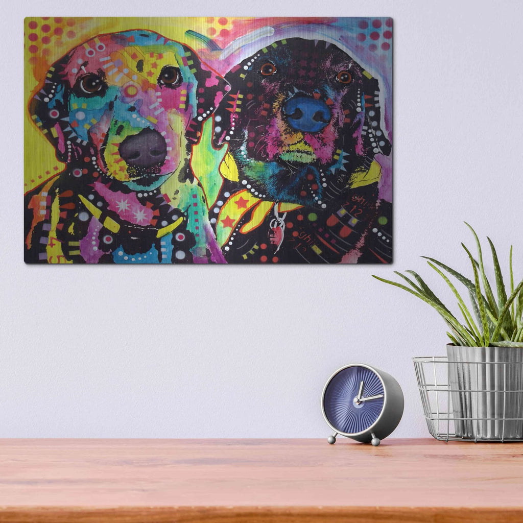 'Daisy and Noel' by Dean Russo – Metal Wall Art, 16x12 room view