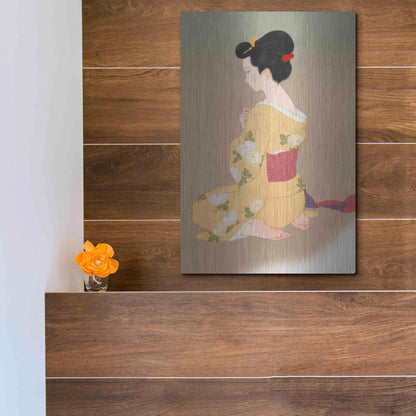 Luxe Metal Art 'Yogokoro' by Sai Tamiya, Metal Wall Art,12x16