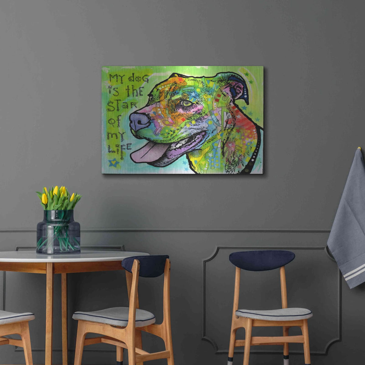 'The Star of My Life' by Dean Russo – Metal Wall Art, 36x24 room view