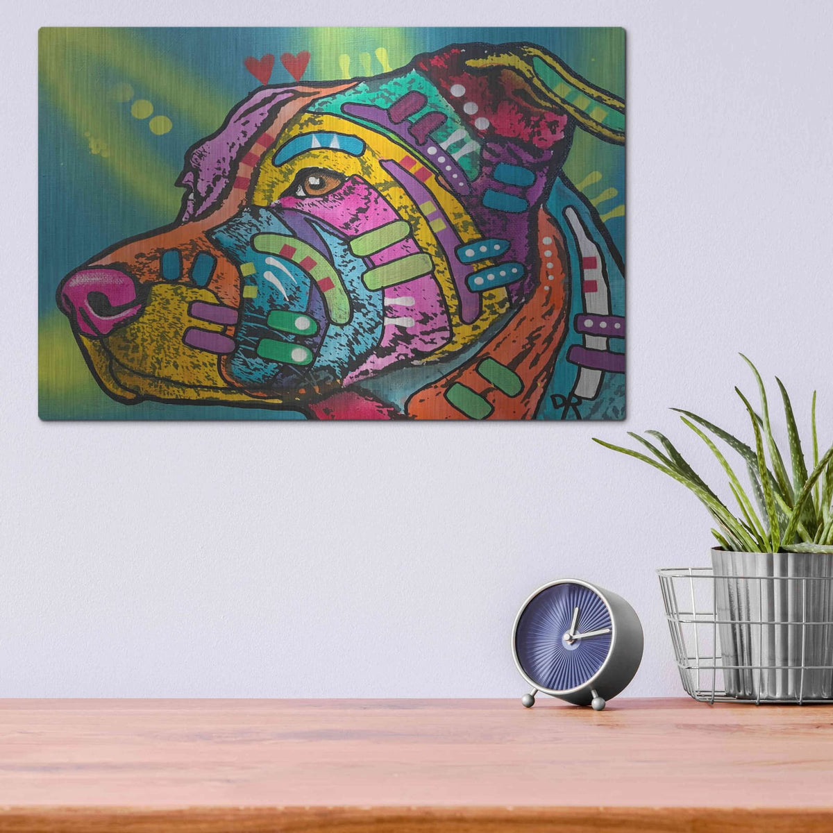'Bailey' by Dean Russo – Metal Wall Art, 16x12 room view