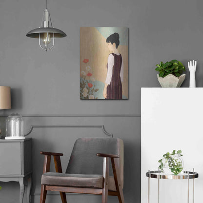 Luxe Metal Art 'Poppies and a Woman' by Sai Tamiya, Metal Wall Art,16x24