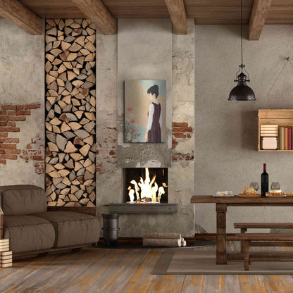 Luxe Metal Art 'Poppies and a Woman' by Sai Tamiya, Metal Wall Art,24x36