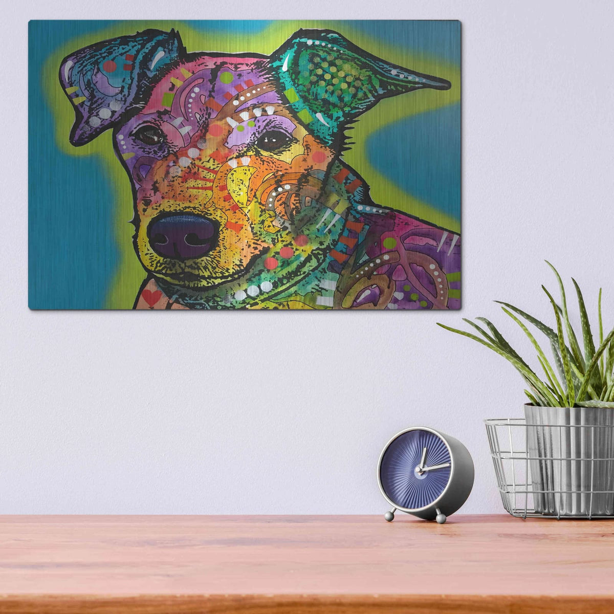 'Shamus' by Dean Russo – Metal Wall Art, 16x12 room view