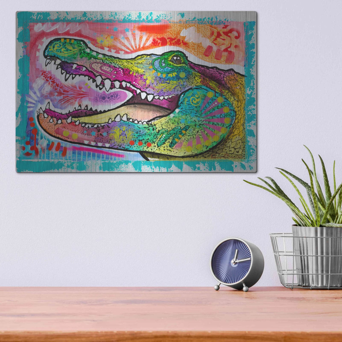 'Alligator 3' by Dean Russo – Metal Wall Art, 16x12 room view