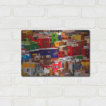 Luxe Metal Art 'Color town' by Ata Alishahi, Metal Wall Art,16x12