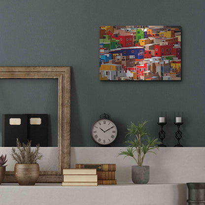 Luxe Metal Art 'Color town' by Ata Alishahi, Metal Wall Art,16x12