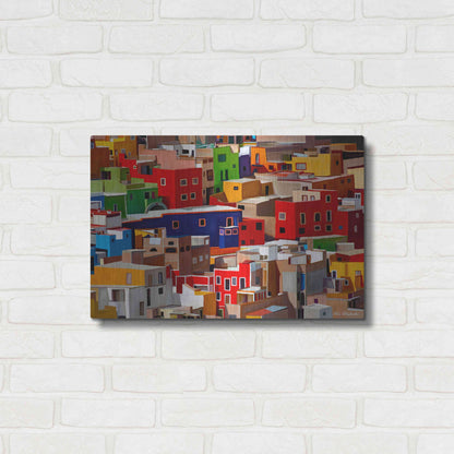 Luxe Metal Art 'Color town' by Ata Alishahi, Metal Wall Art,24x16