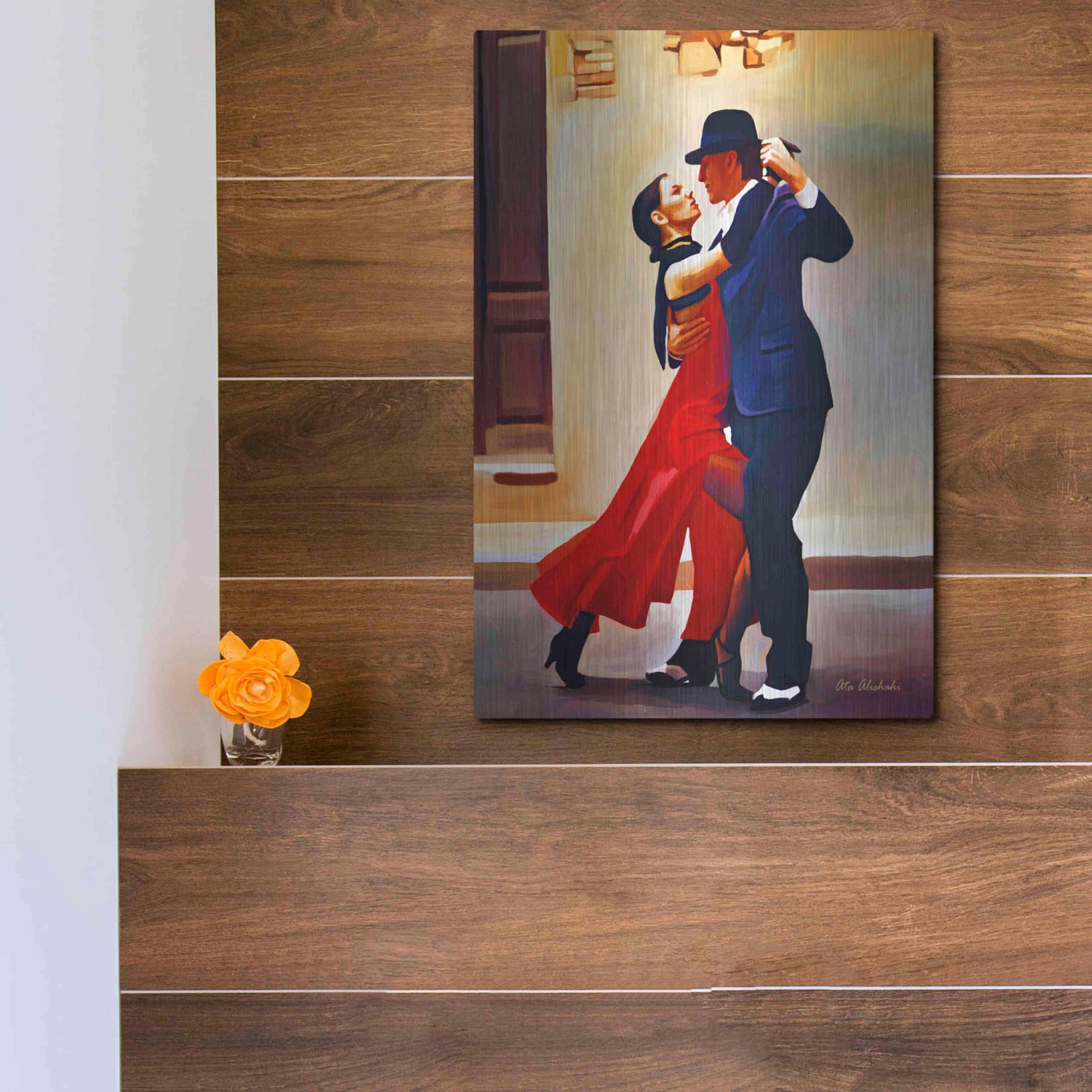 Luxe Metal Art 'Dance' by Ata Alishahi, Metal Wall Art,12x16