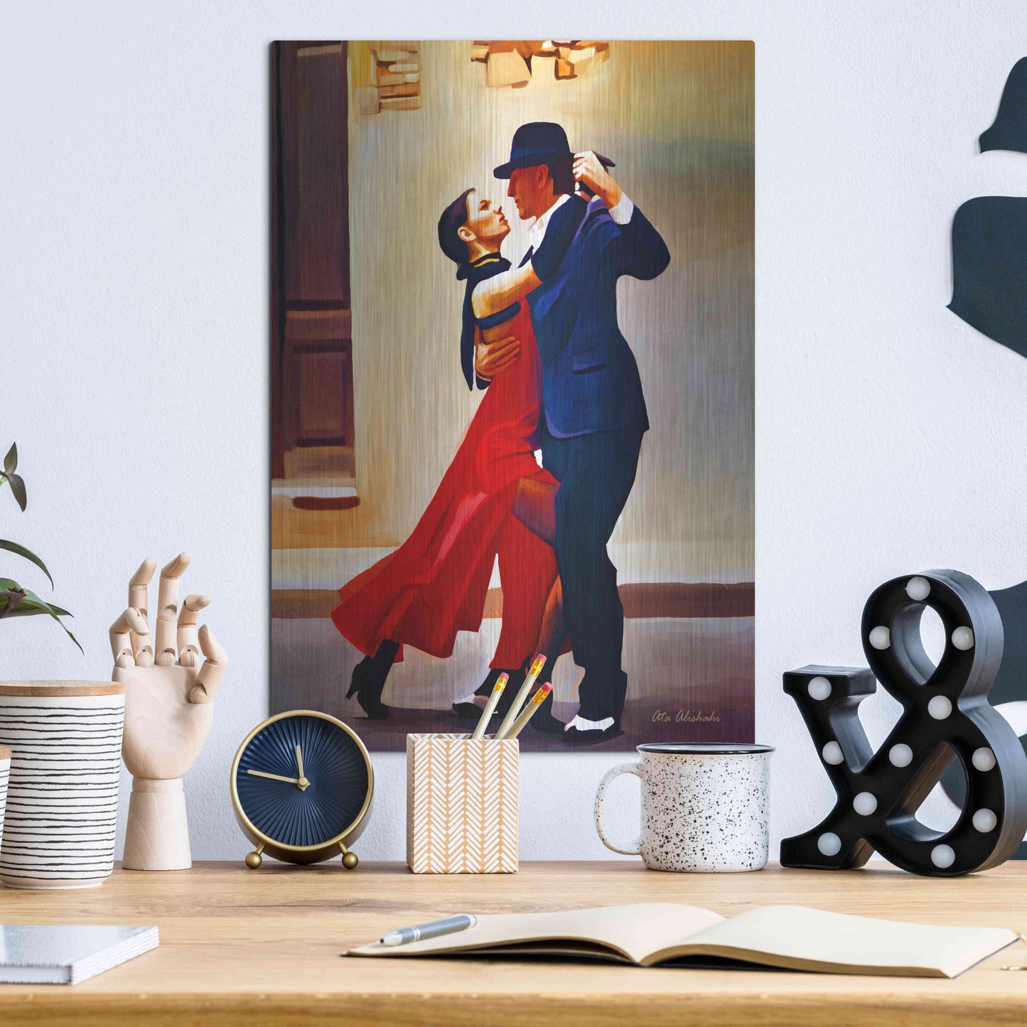 Luxe Metal Art 'Dance' by Ata Alishahi, Metal Wall Art,12x16