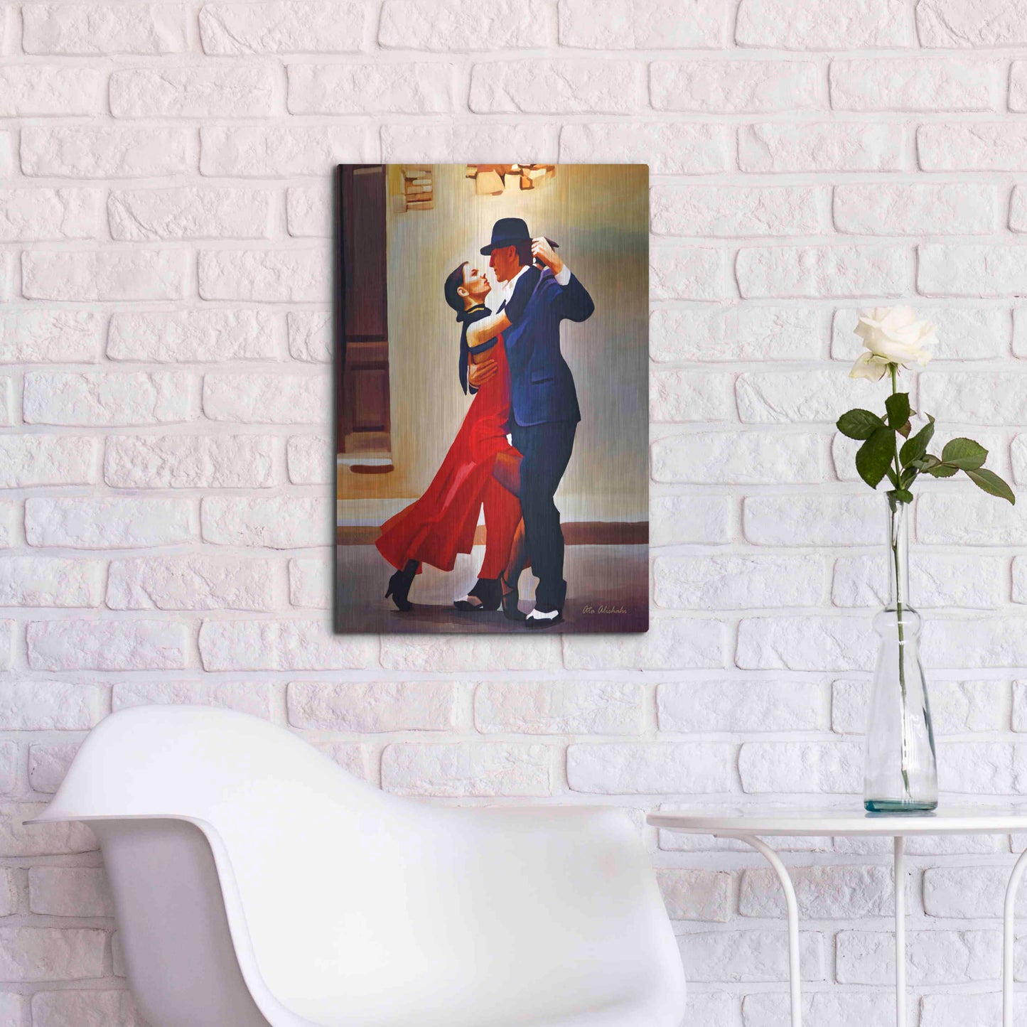 Luxe Metal Art 'Dance' by Ata Alishahi, Metal Wall Art,16x24