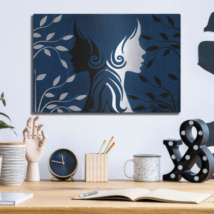 Luxe Metal Art 'Faces' by Ata Alishahi, Metal Wall Art,16x12