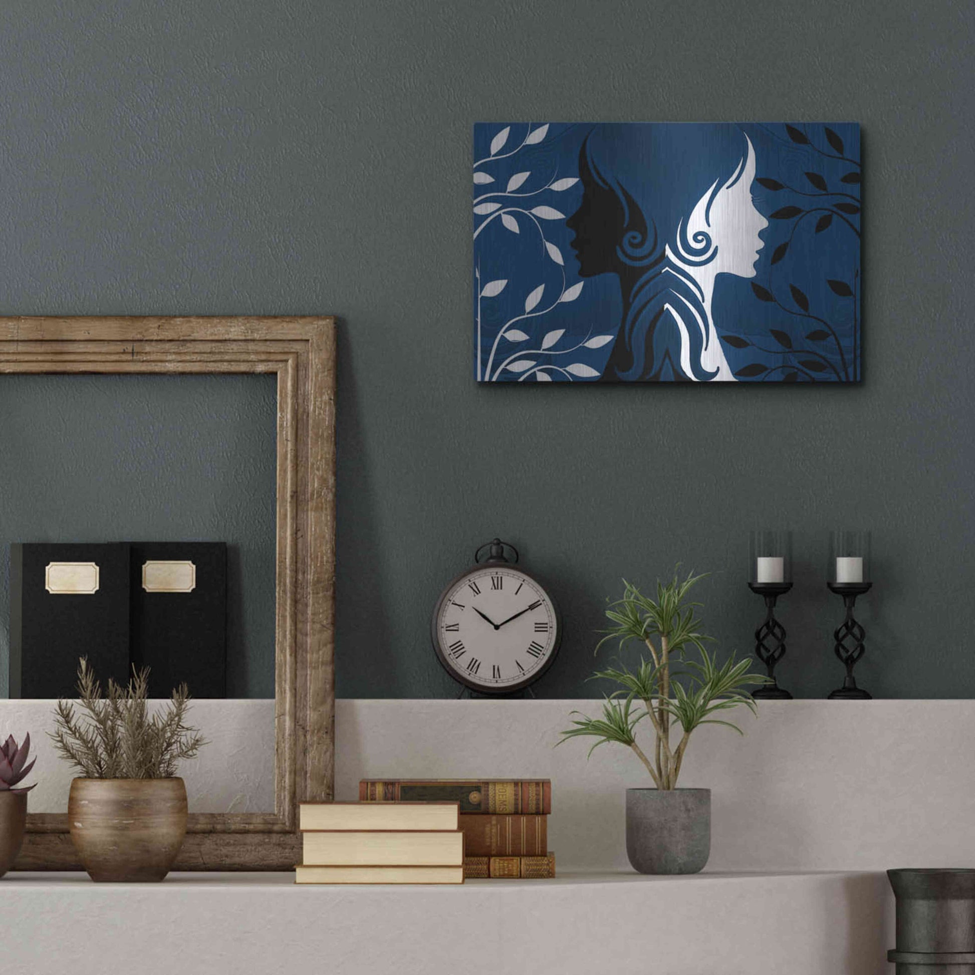 Luxe Metal Art 'Faces' by Ata Alishahi, Metal Wall Art,16x12