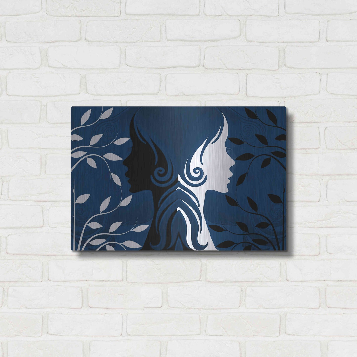 Luxe Metal Art 'Faces' by Ata Alishahi, Metal Wall Art,24x16