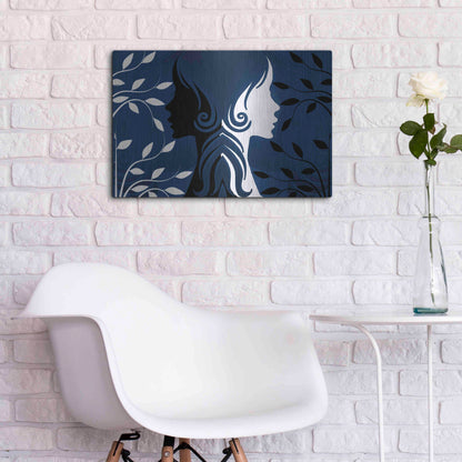 Luxe Metal Art 'Faces' by Ata Alishahi, Metal Wall Art,24x16