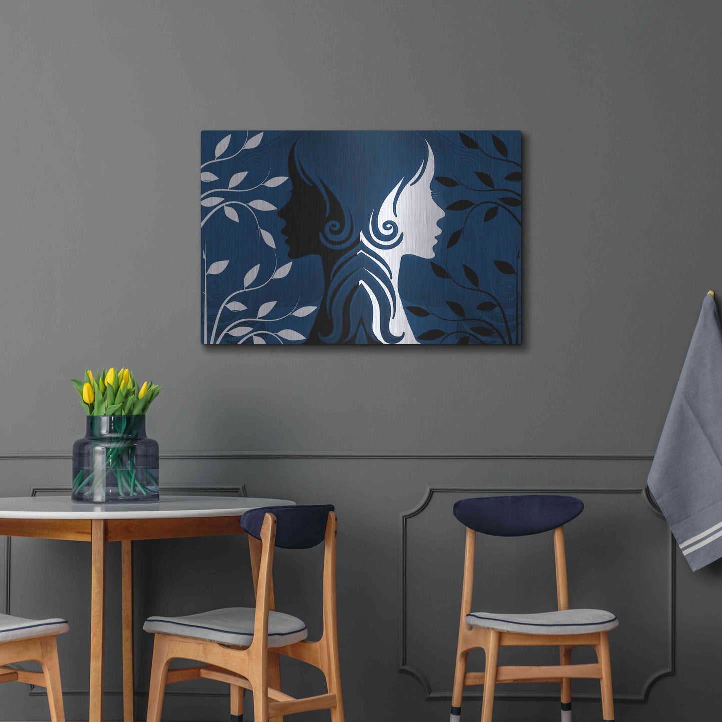 Luxe Metal Art 'Faces' by Ata Alishahi, Metal Wall Art,36x24