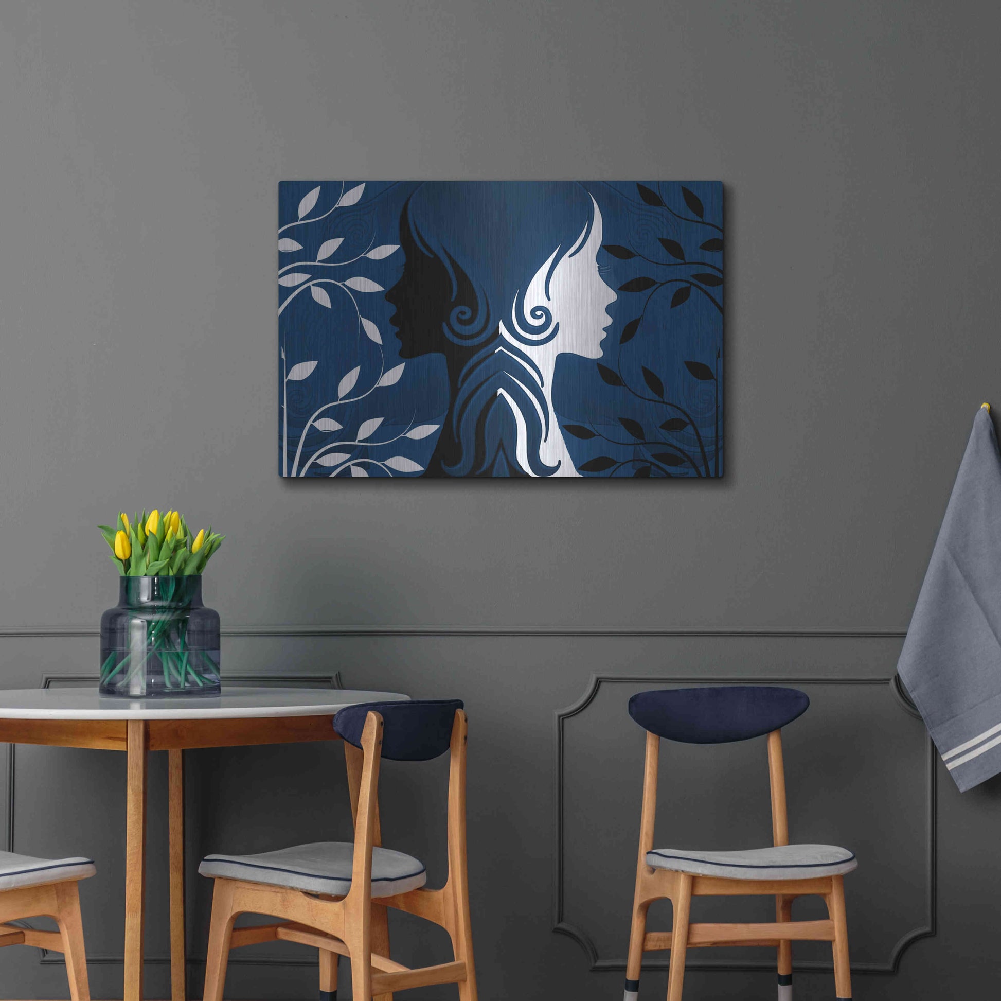 Luxe Metal Art 'Faces' by Ata Alishahi, Metal Wall Art,36x24