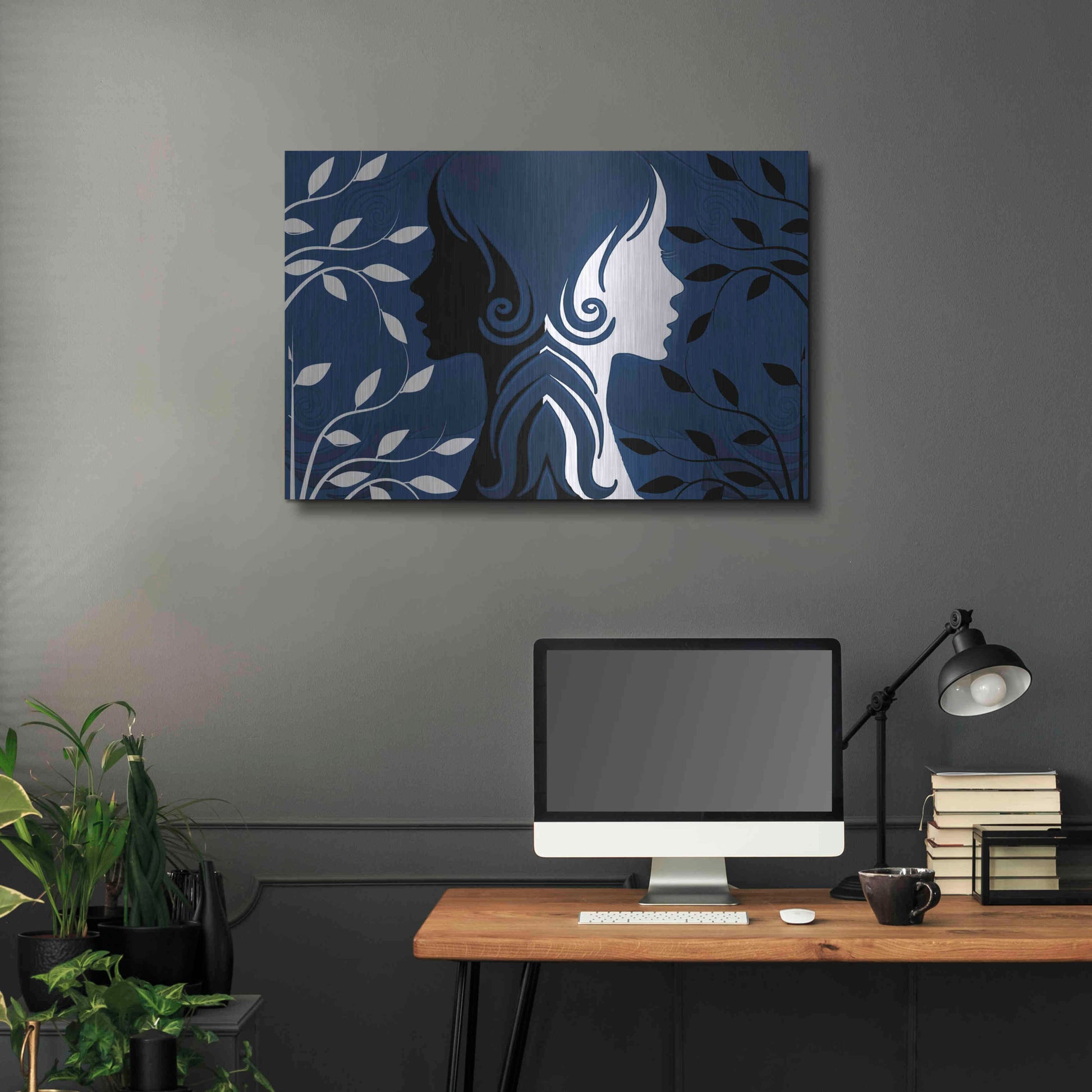 Luxe Metal Art 'Faces' by Ata Alishahi, Metal Wall Art,36x24