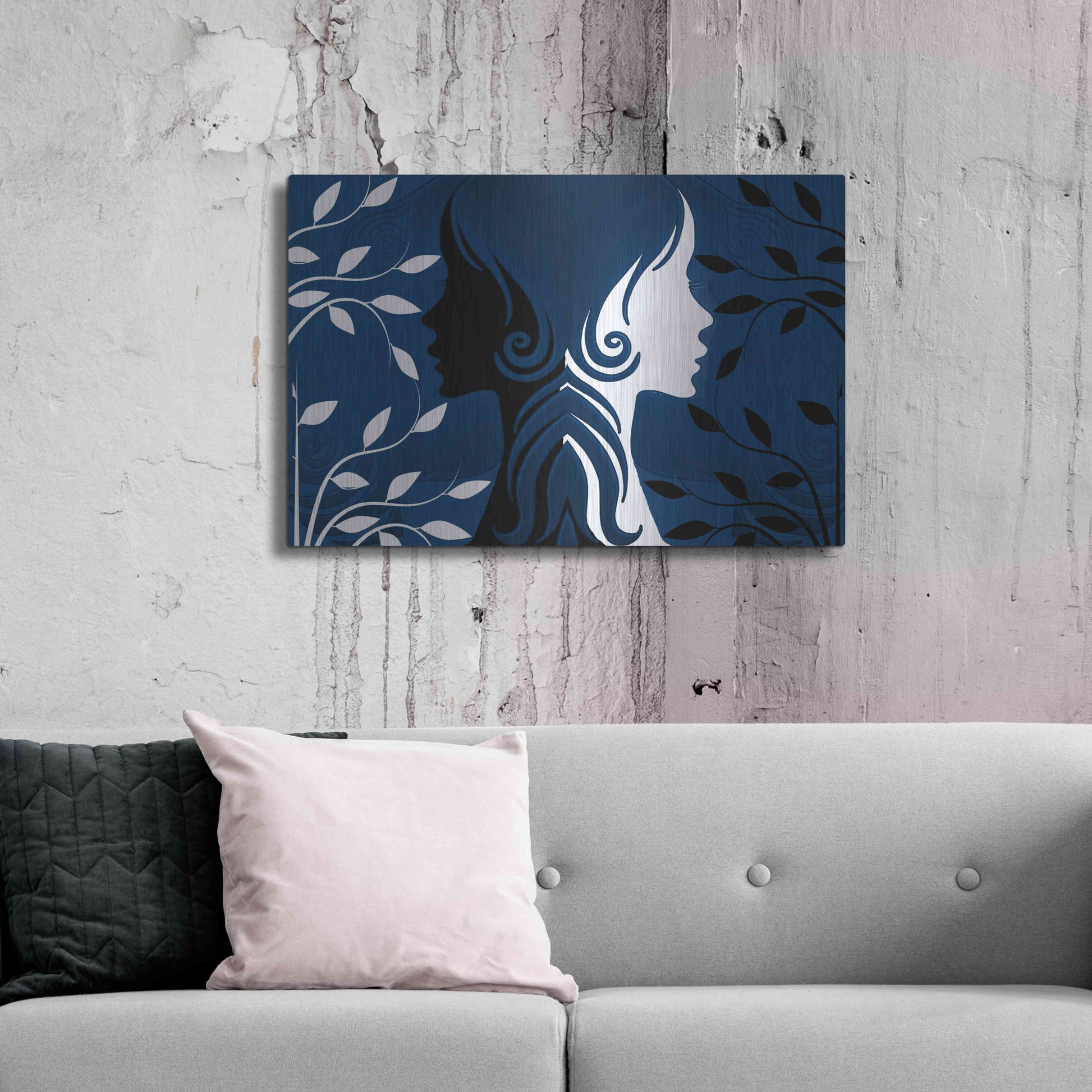 Luxe Metal Art 'Faces' by Ata Alishahi, Metal Wall Art,36x24