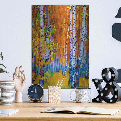 Luxe Metal Art 'Autumn' by Ata Alishahi, Metal Wall Art,12x16