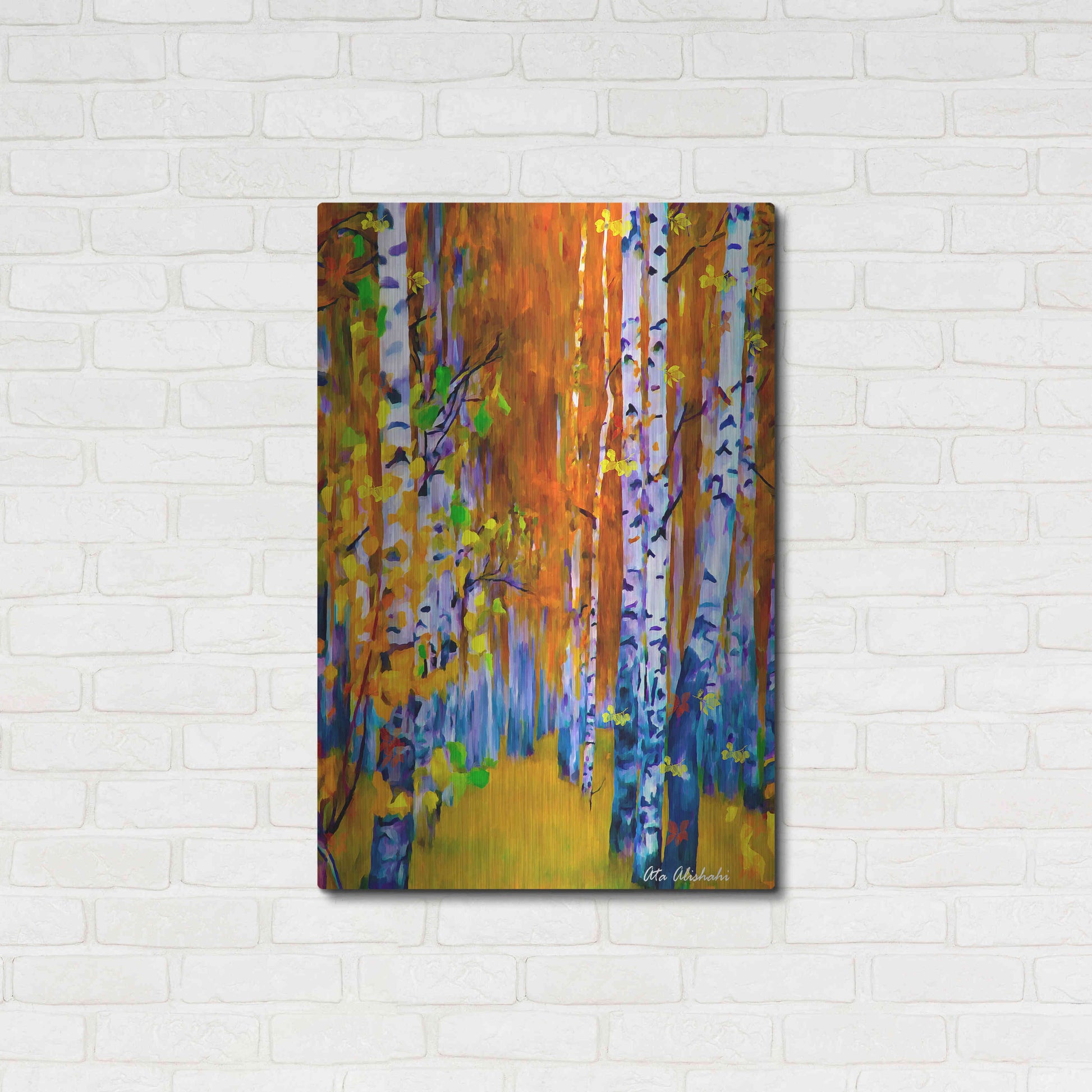 Luxe Metal Art 'Autumn' by Ata Alishahi, Metal Wall Art,24x36