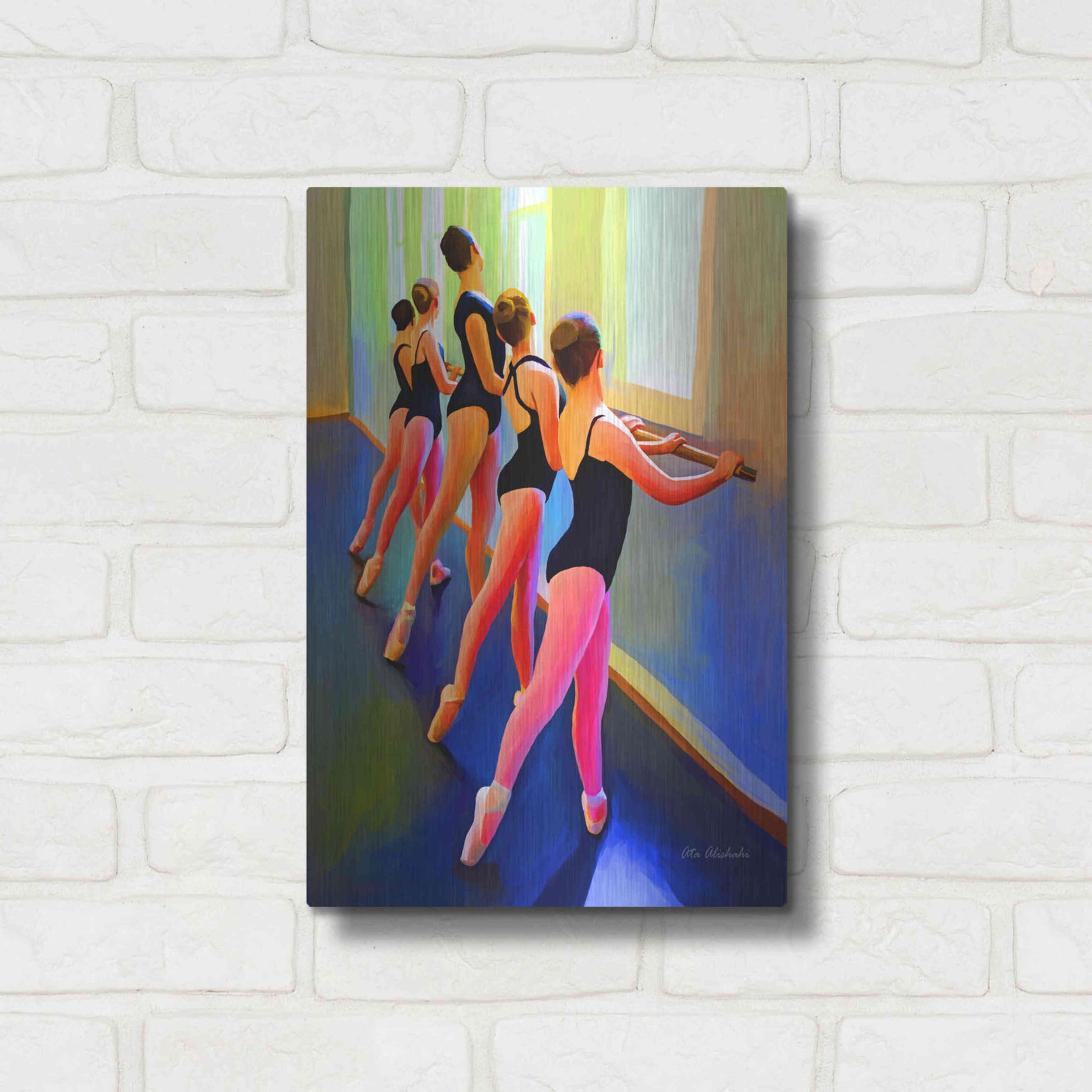 Luxe Metal Art 'Ballet Dance' by Ata Alishahi, Metal Wall Art,12x16