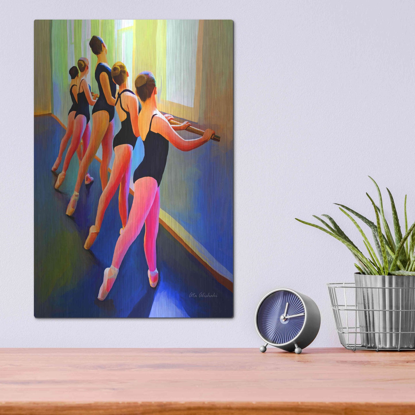 Luxe Metal Art 'Ballet Dance' by Ata Alishahi, Metal Wall Art,12x16
