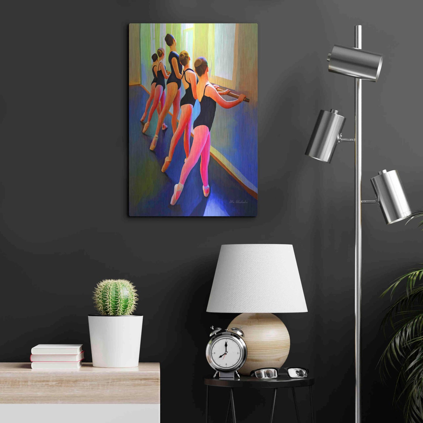 Luxe Metal Art 'Ballet Dance' by Ata Alishahi, Metal Wall Art,16x24