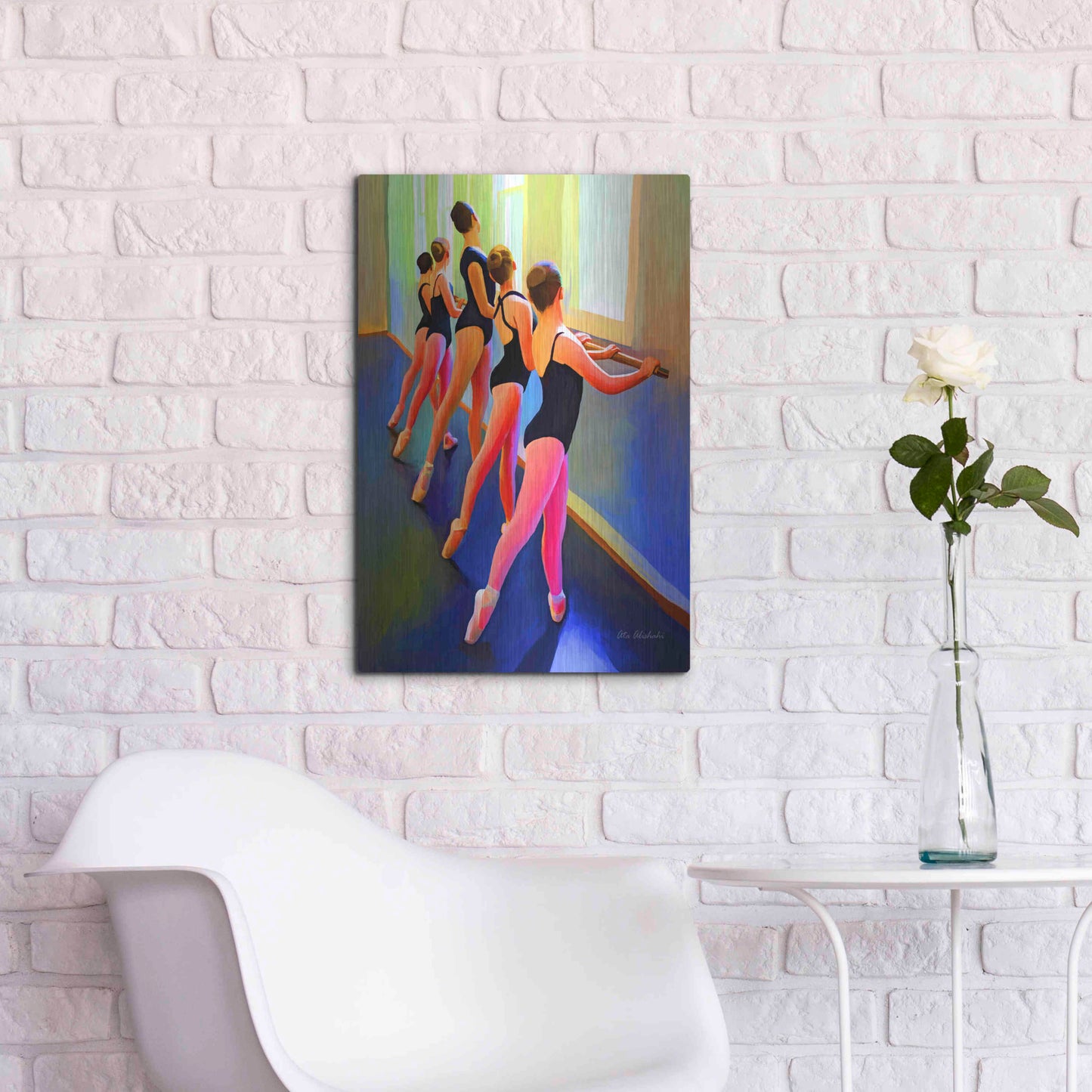 Luxe Metal Art 'Ballet Dance' by Ata Alishahi, Metal Wall Art,16x24
