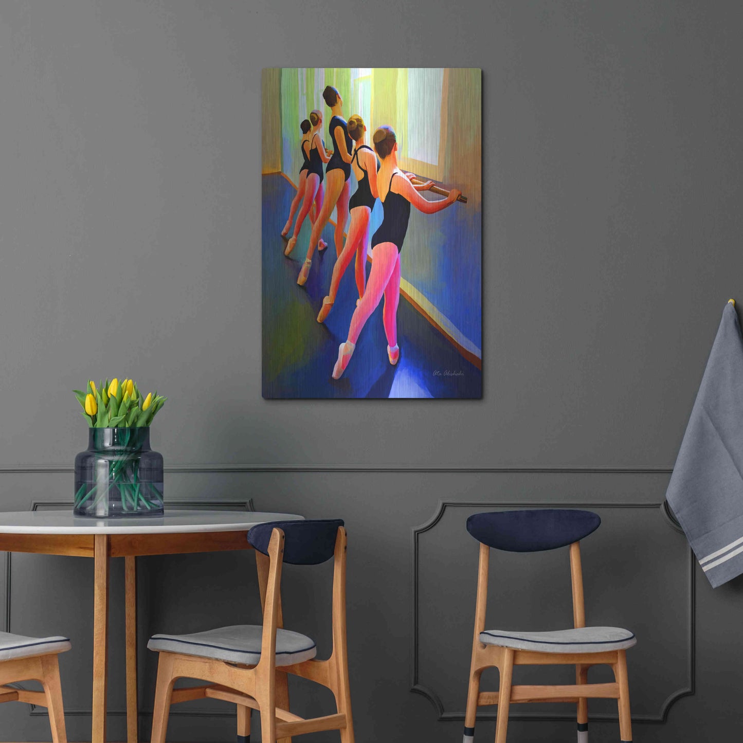 Luxe Metal Art 'Ballet Dance' by Ata Alishahi, Metal Wall Art,24x36