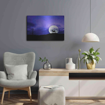 Luxe Metal Art 'Big Moon' by Ata Alishahi, Metal Wall Art,24x16