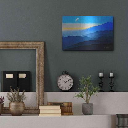 Luxe Metal Art 'Blue Mountains' by Ata Alishahi, Metal Wall Art,16x12