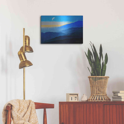 Luxe Metal Art 'Blue Mountains' by Ata Alishahi, Metal Wall Art,24x16