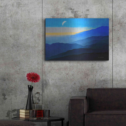 Luxe Metal Art 'Blue Mountains' by Ata Alishahi, Metal Wall Art,36x24