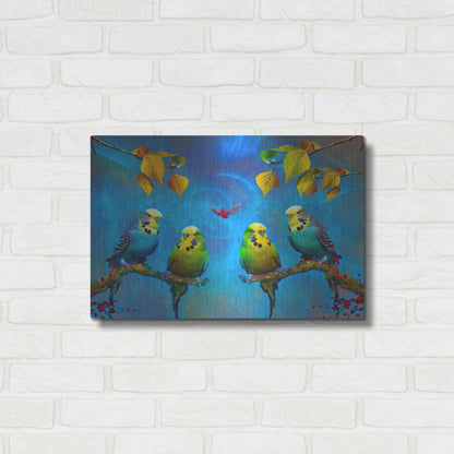 Luxe Metal Art 'Color Birds' by Ata Alishahi, Metal Wall Art,24x16