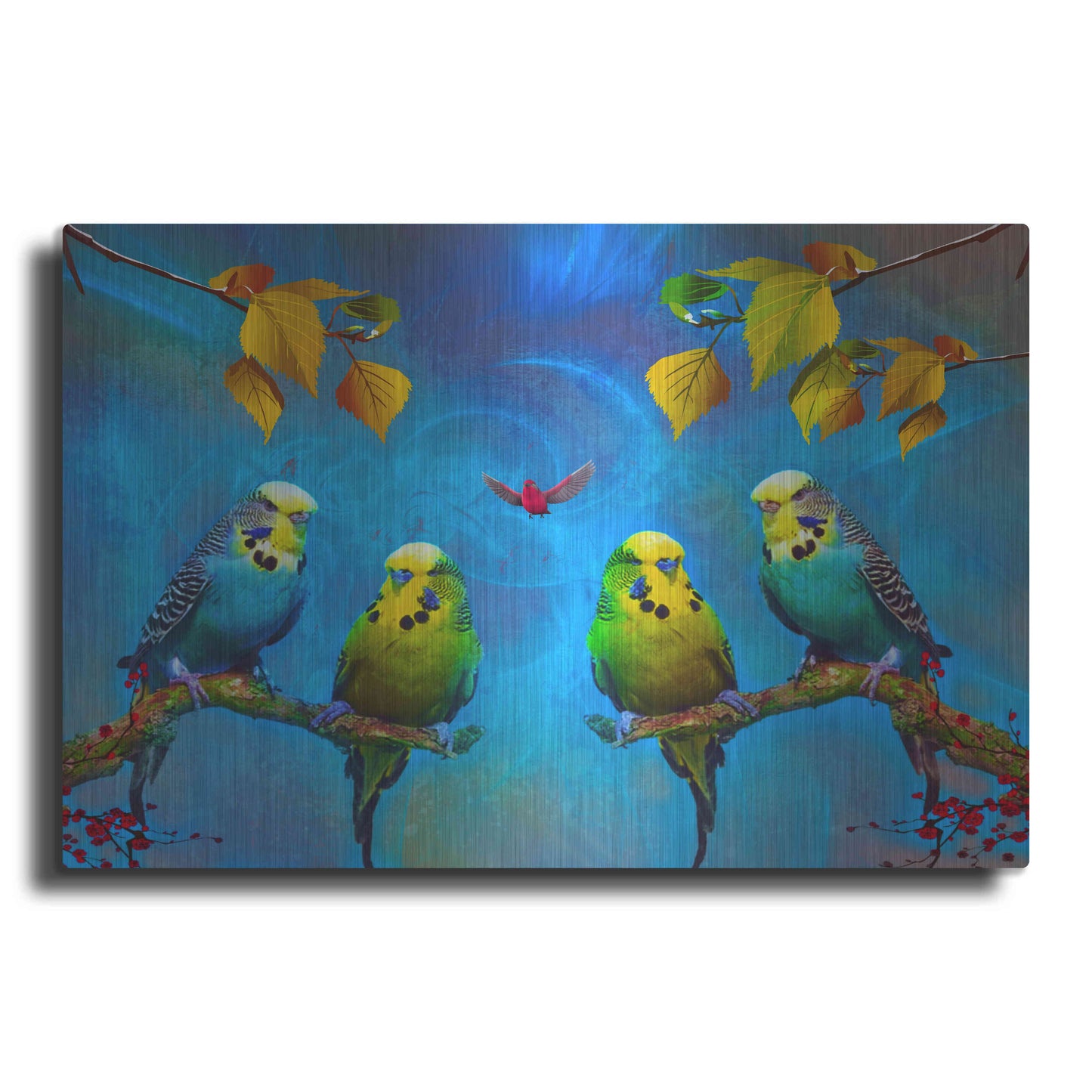 Luxe Metal Art 'Color Birds' by Ata Alishahi, Metal Wall Art