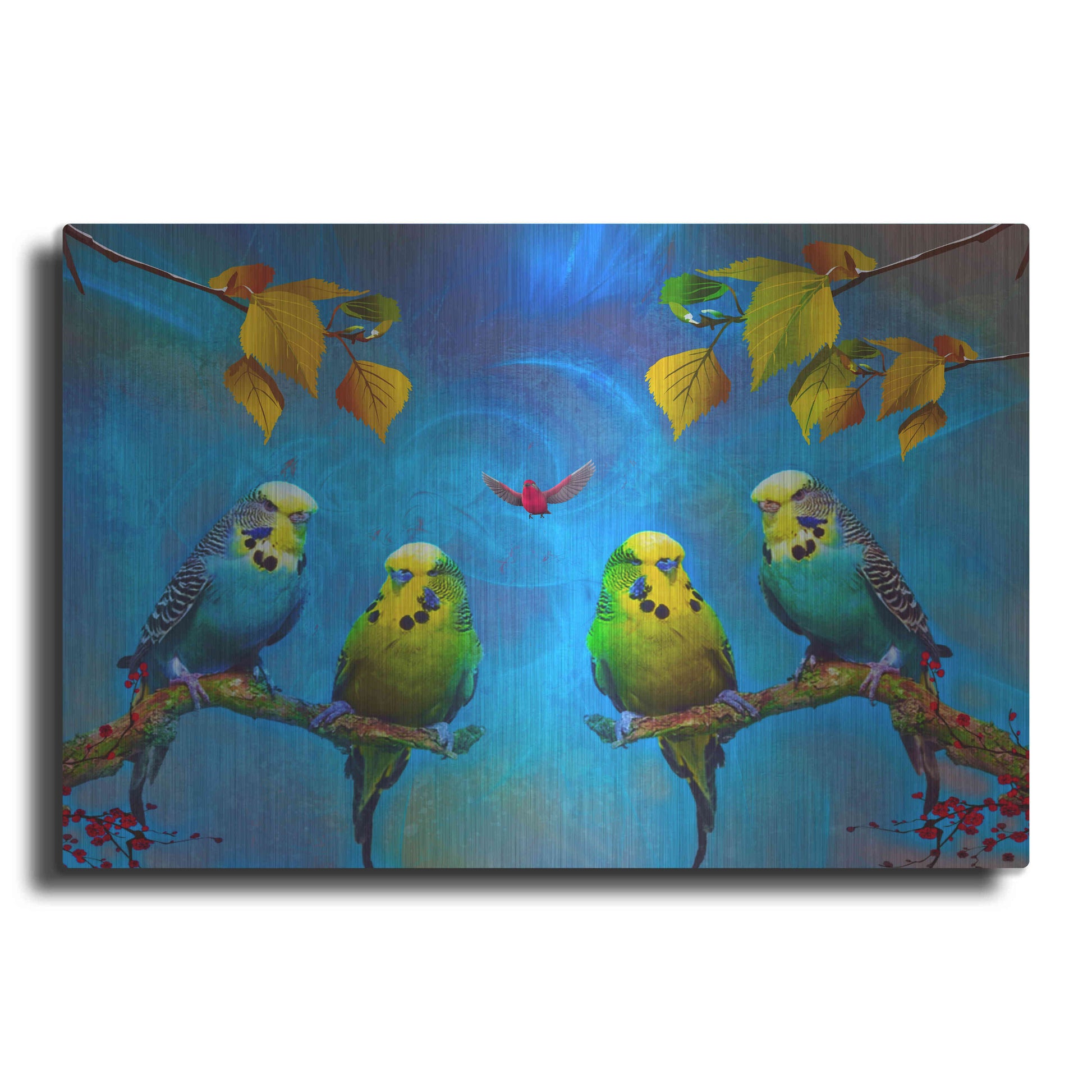 Luxe Metal Art 'Color Birds' by Ata Alishahi, Metal Wall Art