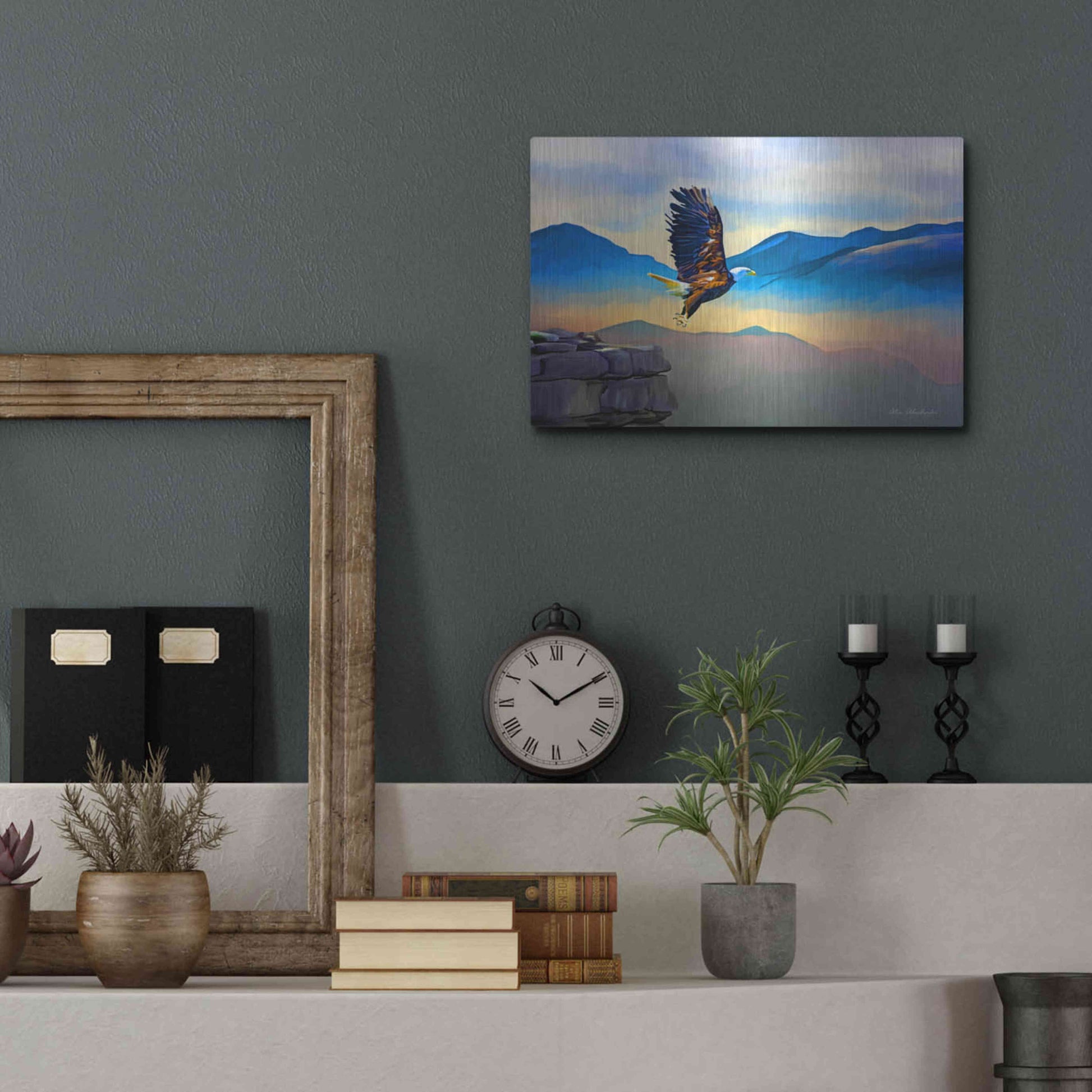 Luxe Metal Art 'Fly Higher' by Ata Alishahi, Metal Wall Art,16x12