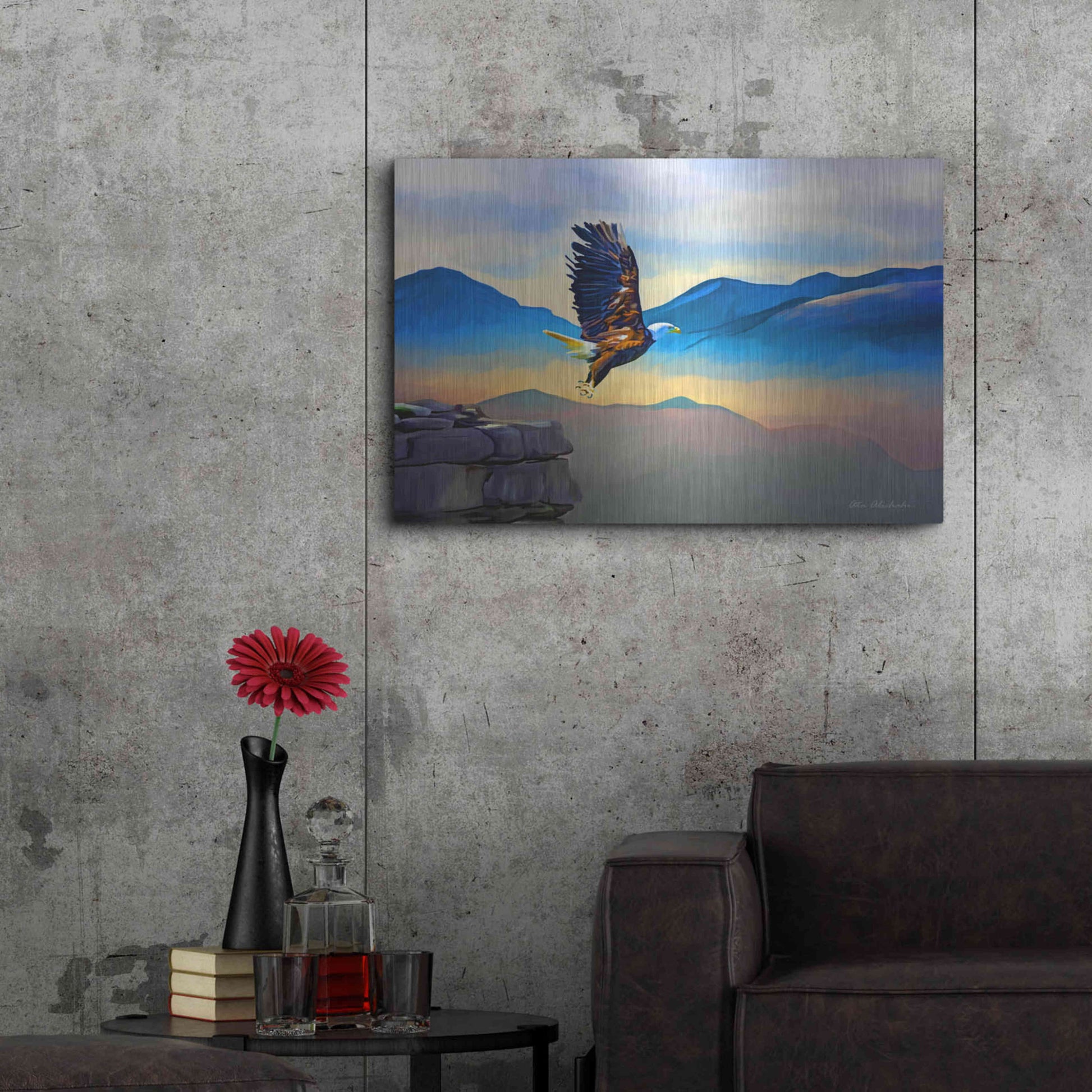 Luxe Metal Art 'Fly Higher' by Ata Alishahi, Metal Wall Art,36x24